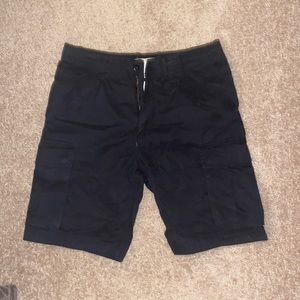 NWT H&M L.O.G.G. Mens Black Cargo Shorts Size 34
